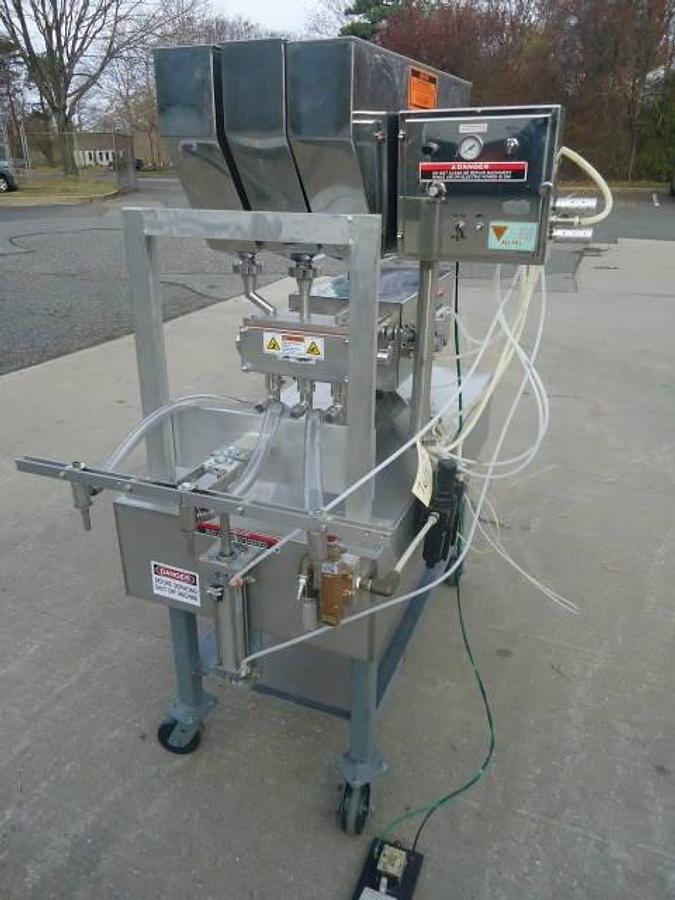Used All-Fill Three Head Piston Filler, Air Operated
