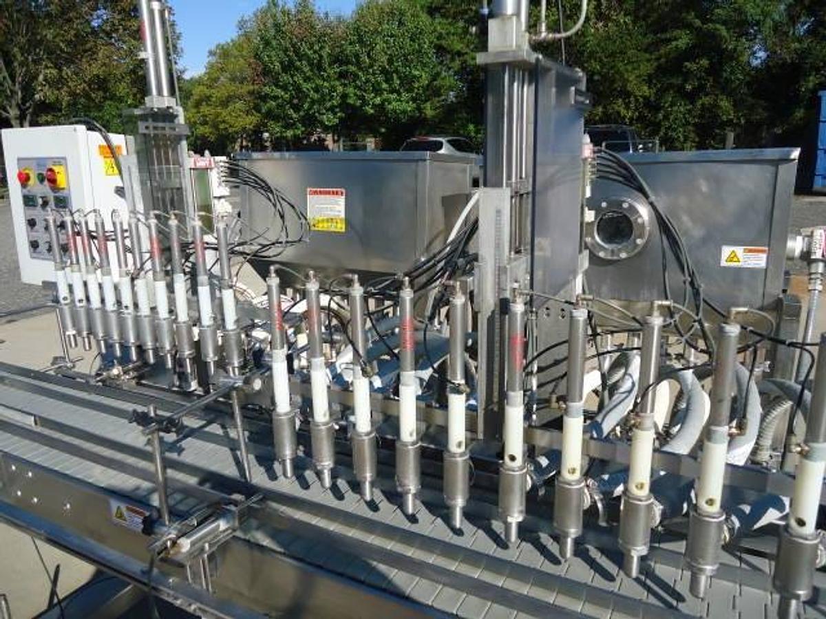 Used Kaps-All Vol-32-16 Twenty Piston Dual Lane Fully Automatic High Speed Filler