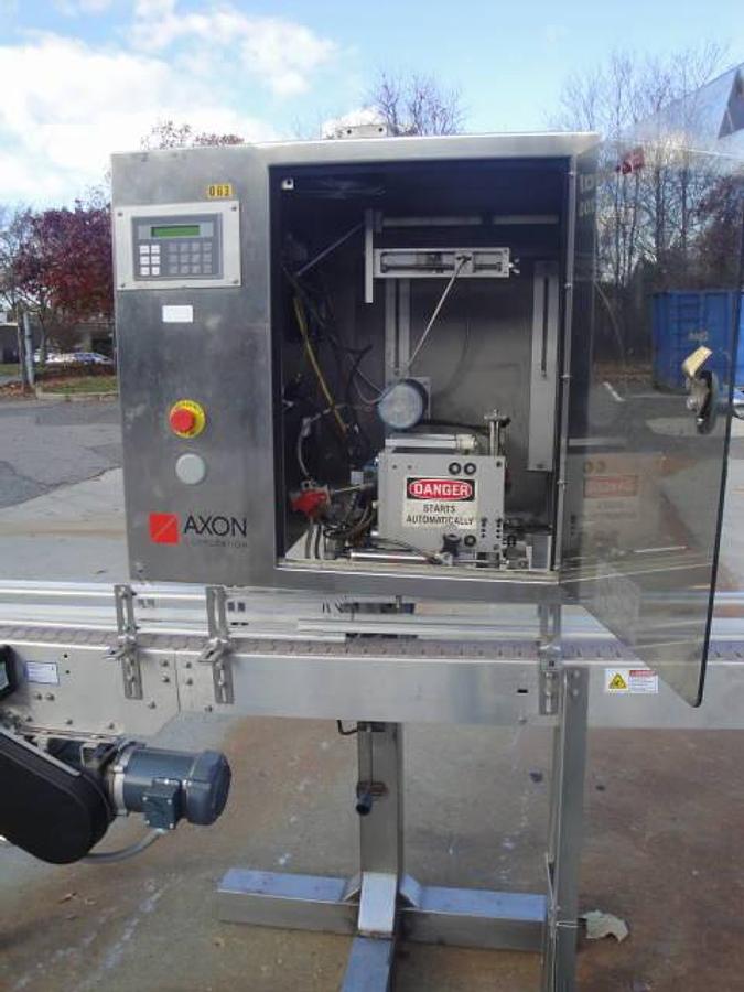 Used Axon Ez-200 Automatic Sleever/Neck Bander