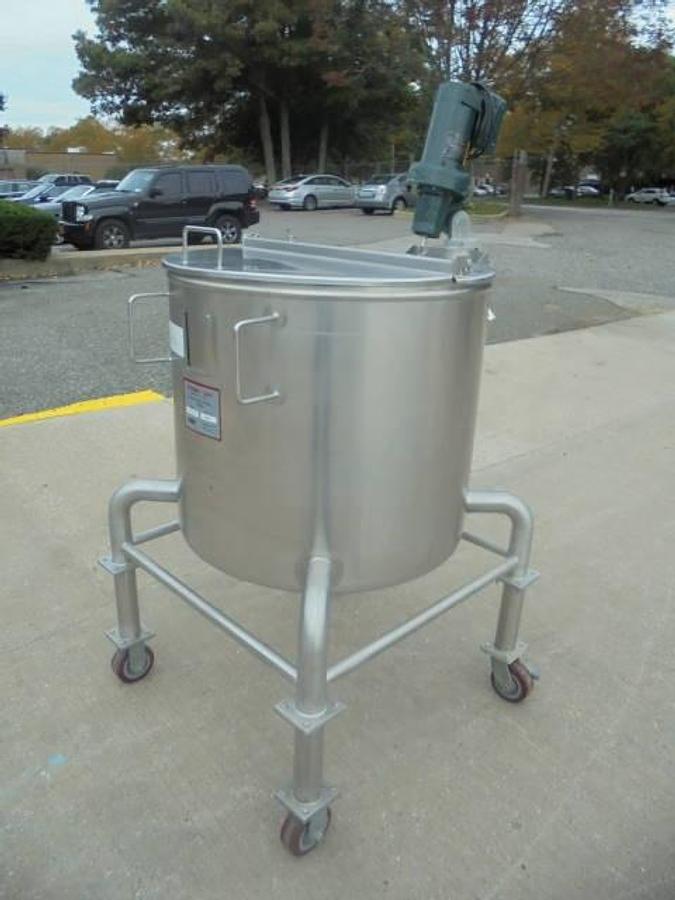 Used 86 Gallon Permasan Stainless Steel Sanitary Portable Tank