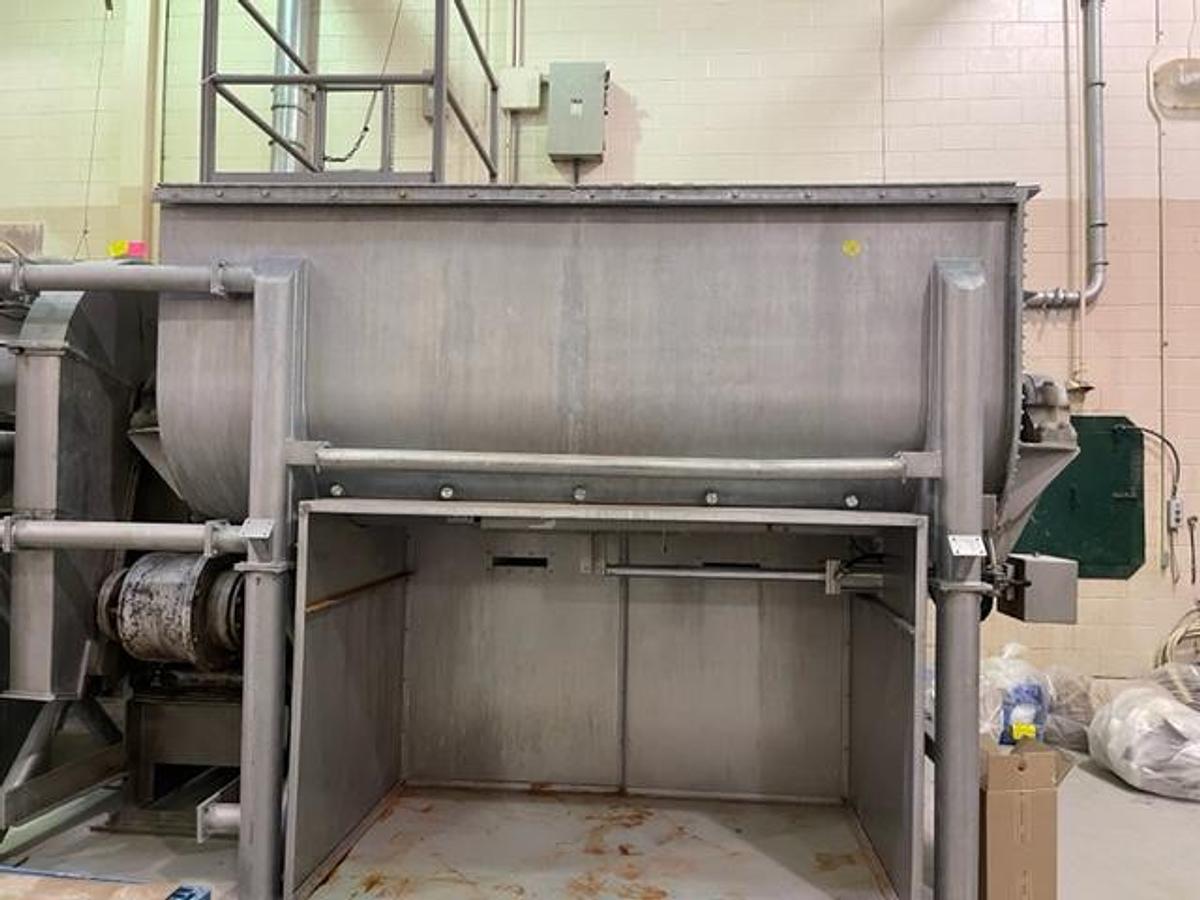 Used Day 200 Cu. Ft. Stainless Steel Double Ribbon Blender, 75HP Motor