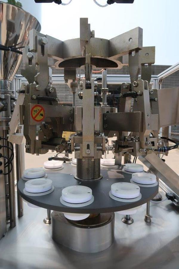 Used Total Packs GMP Metal Tube Filling and Sealing Machine, 50/Minute