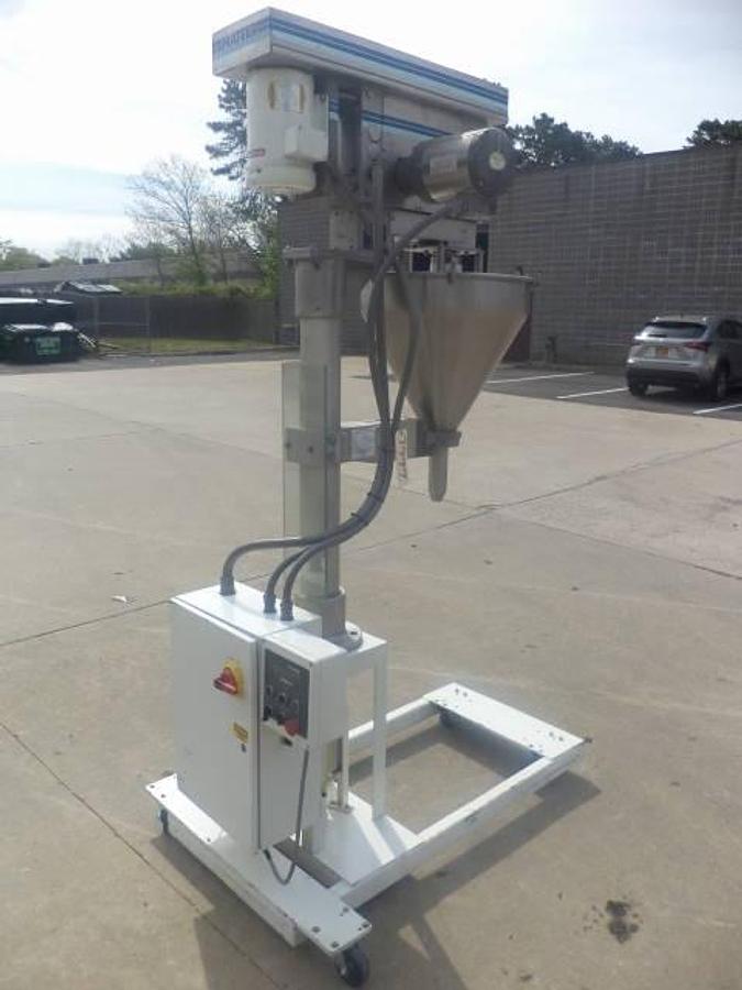 Used GEI/MATEER Single Auger Powder Filler, Agitated Hopper