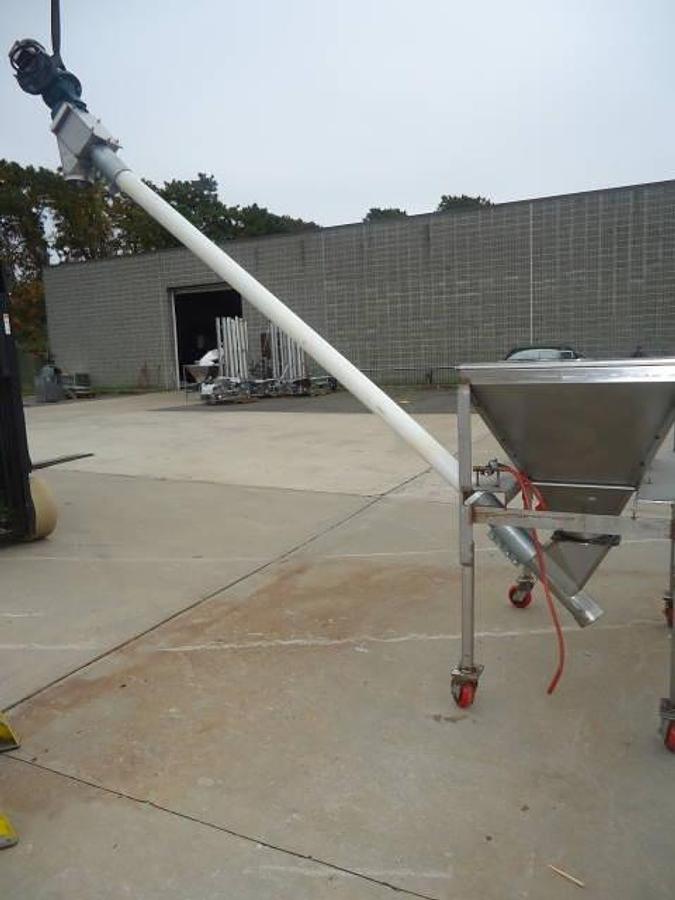 Used Hapman 4 In . Diameter Flexible Screw Conveying System