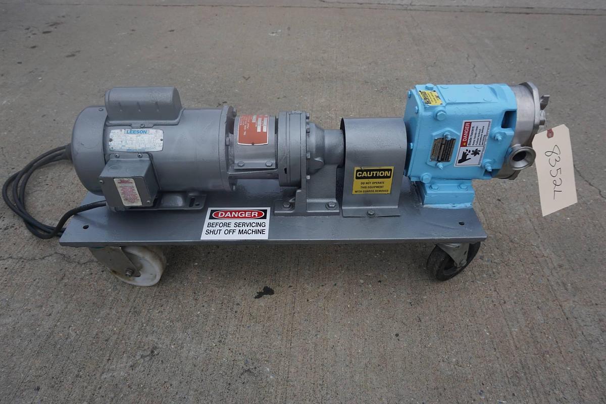 Used Waukesha Size 15 SS Positive Displacement Pump, Portable