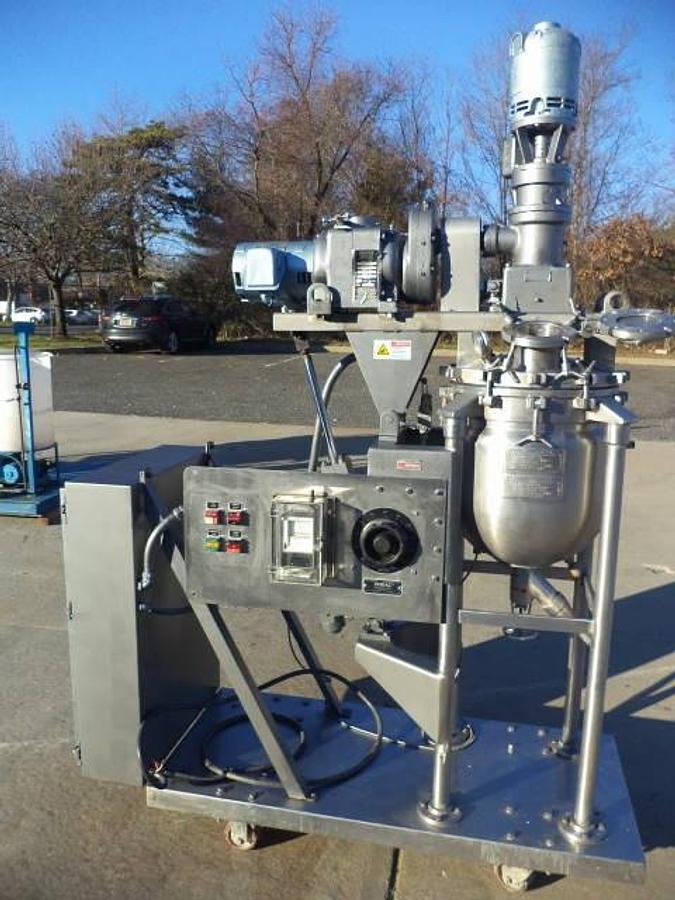 Used 10 Gallon Greerco “Agi-Mixer” Triple Motion Kettle with Homogenizing, 316 Stainless Steel