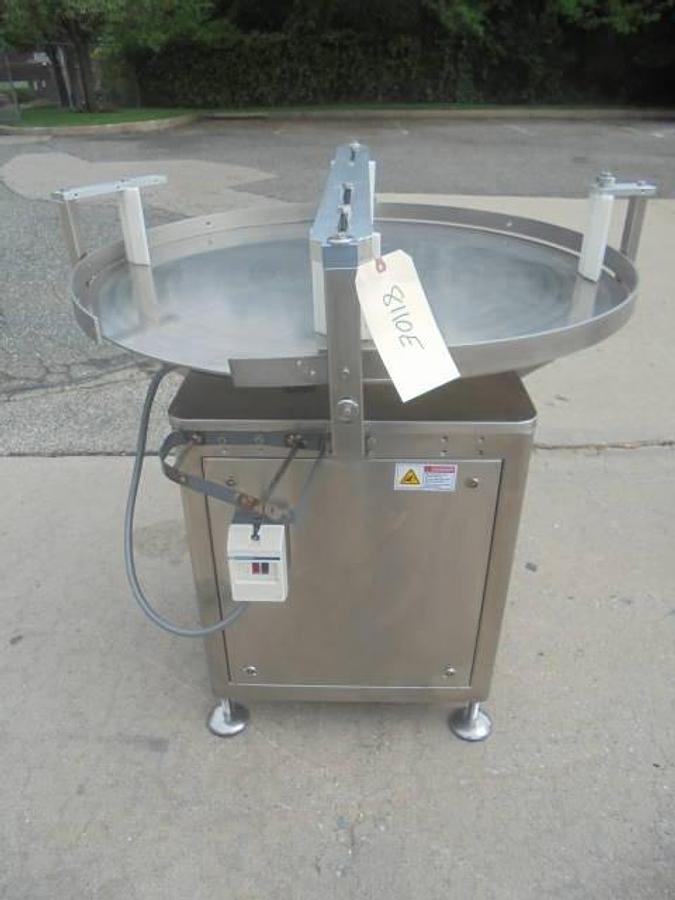 Used 39 In. Rotary Unscrambling/Accumulating Table, All Stainless Steel