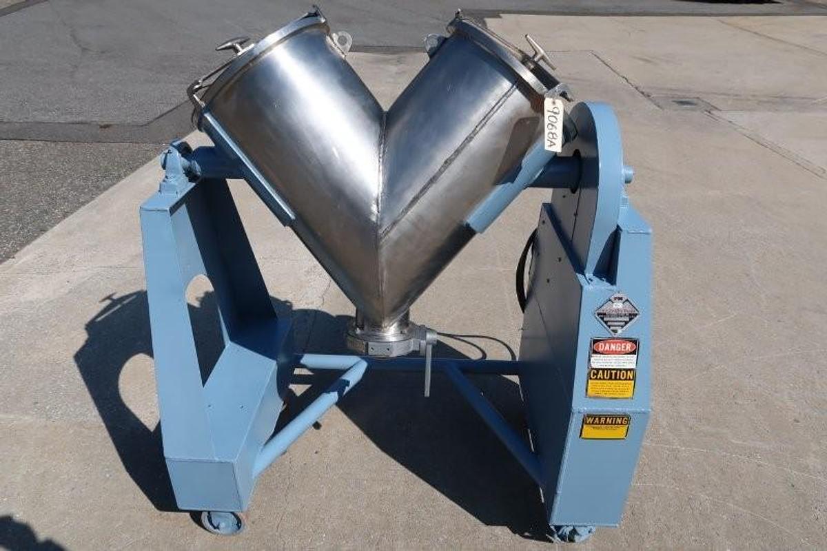 Used 3 Cu. Ft. Patterson Kelley SS Twin Shell Blender, 170 Lbs/CF Density
