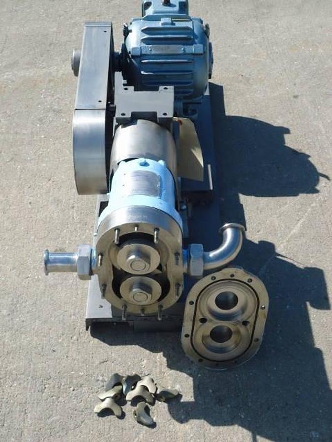 Used Waukesha Size 25 Stainless Steel Positive Displacement Pump, 1 Hp