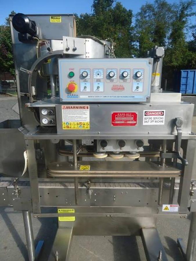 Used Kaps-All Ga6 Six Spindle Screw Capper/Snap Capper, 200 Per Minute