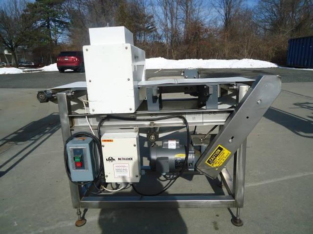 Used Lock Metal Chek Conveyorized Metal Detector, Air Reject