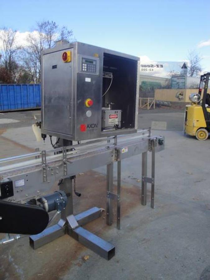 Used Axon Ez-200 Automatic Sleever/Neck Bander