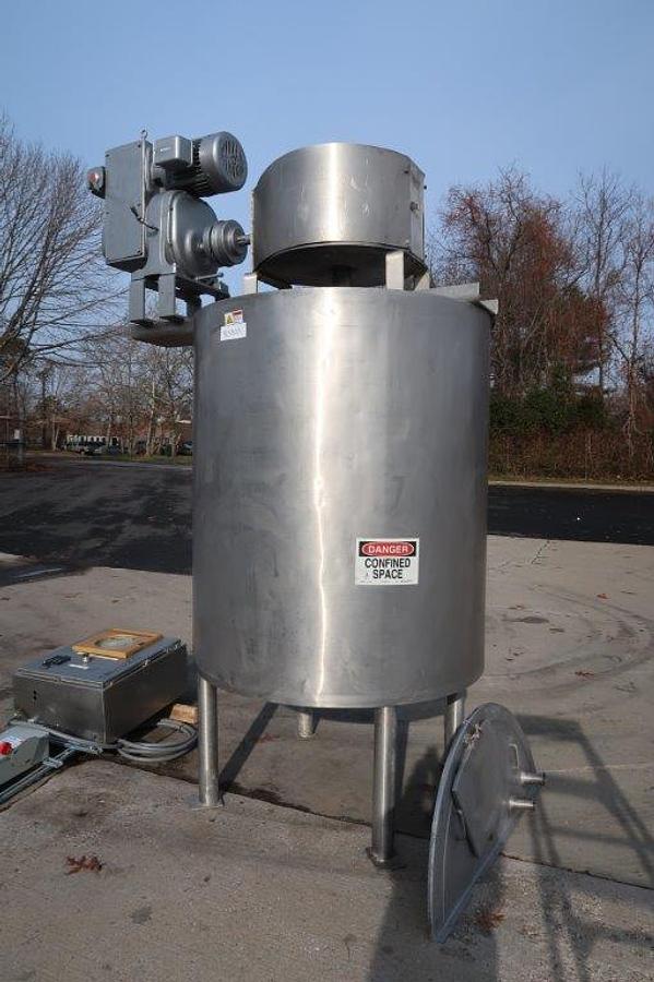 Used 500 Gallon Lee Type 316 SS Double Motion Kettle/Tank, 100 PSI Jacket