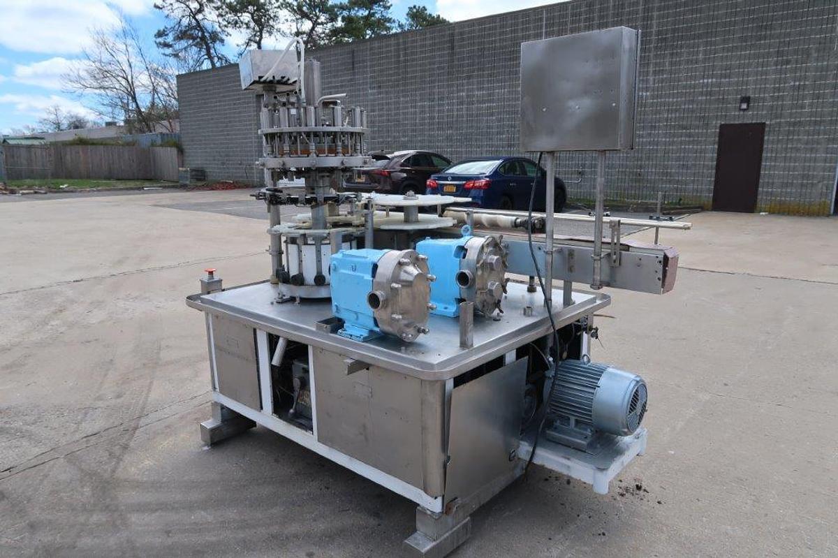 Used Pacific 12 Head Rotary Positive Displacement Filling Machine, Food Use