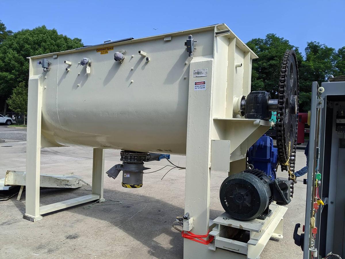 Used Patterson 165 Cubic Foot Stainless Steel Double Ribbon Blender, 60 HP Motor
