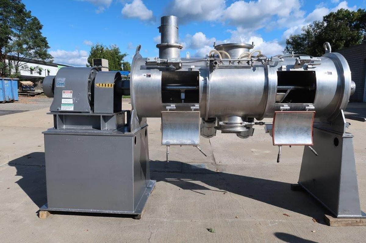 Used Littleford FKM-1200 SS Plow Mixer, 4 Choppers