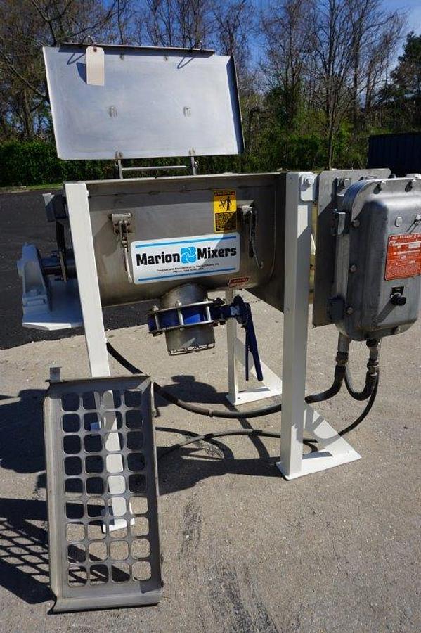 Used Marion 1.5 Cubic Foot Stainless Steel Plow Mixer, Explosion Proof