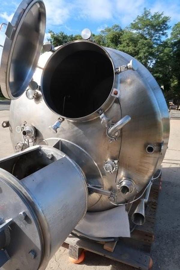 Used A & B Process Systems Approx. 1,000 Gallon SS Mixing Tank, High Shear
