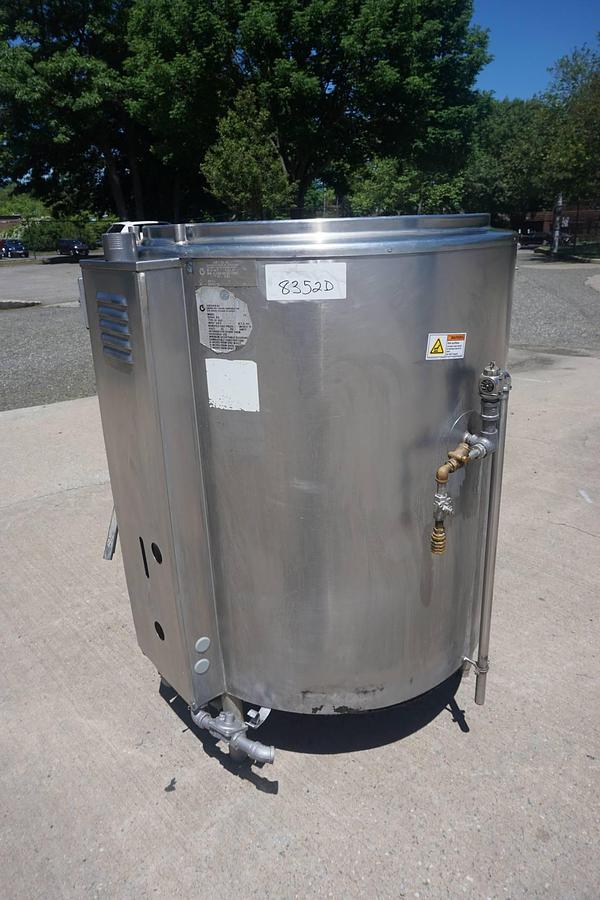 Used 80 Gallon Groen Stainless Gas Fired Jacketed Kettle, Self-Contained
