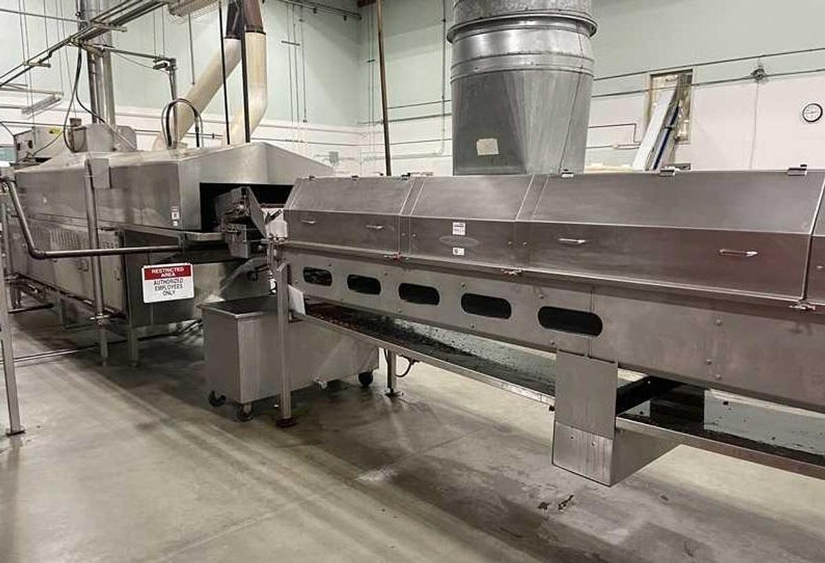 Used Heat and Control Frying Line, with Tunnel and Seasoner