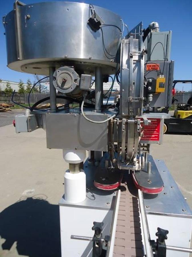 Used Kaps-All Model “B” Automatic “Snap Cap”/lidding Machine