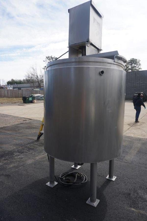 Used 350 Gallon Expert Industries 316 SS Scraper Agitated Kettle, 45 PSI Jacket