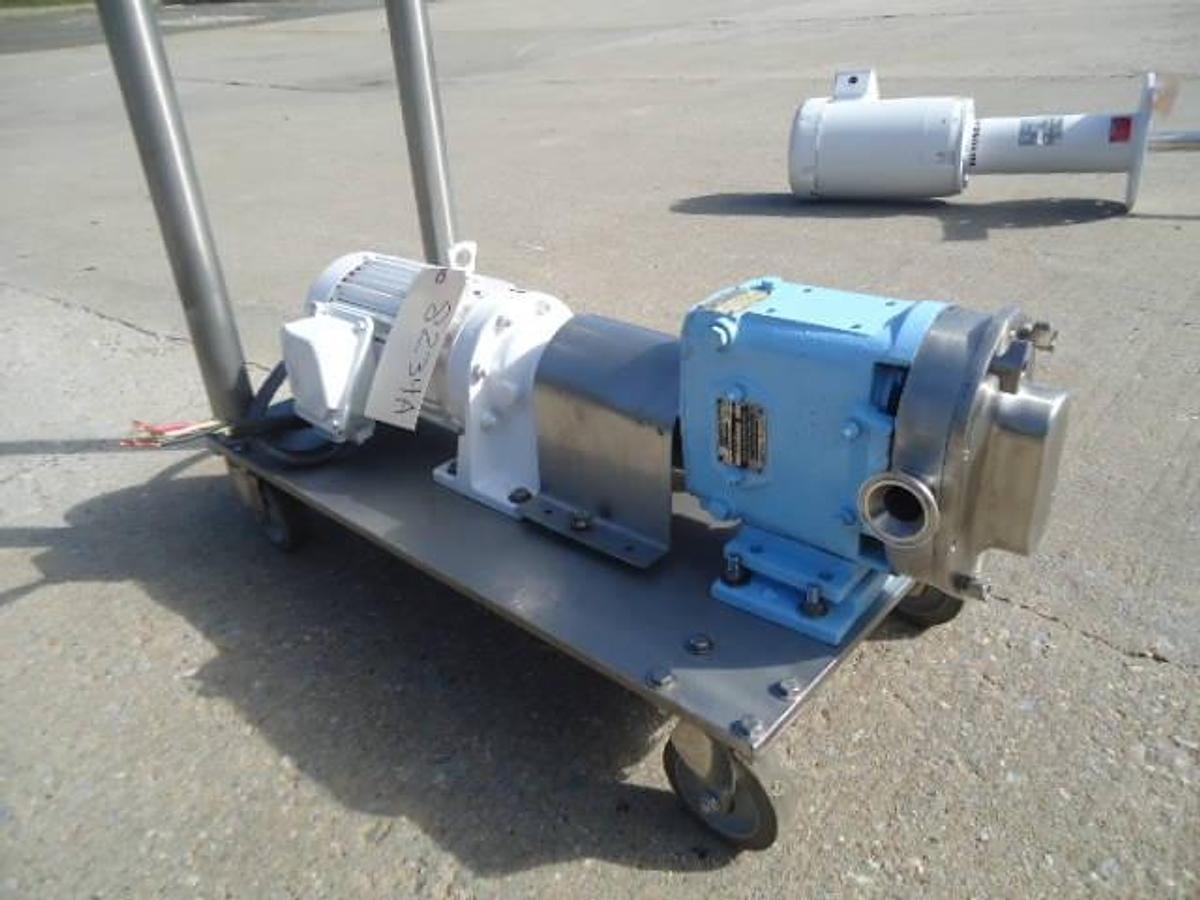 Used Waukesha Size 015 Stainless Steel Positive Displacement Pump, Portable