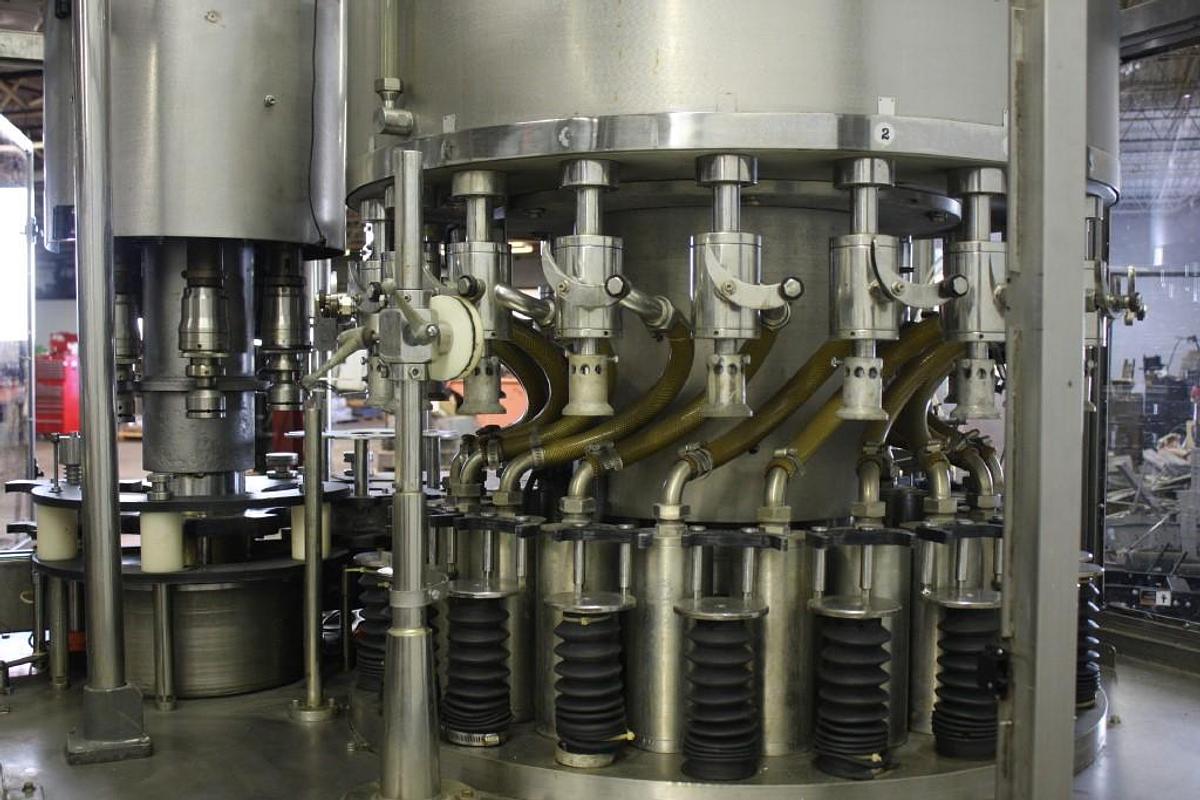 Used Ausere 20 Head Monoblock Rotary Piston Filler and Capper