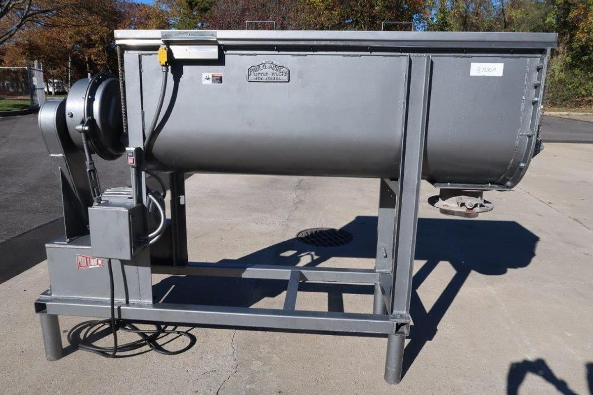 Used 20 Cu. Ft. Paul O. Abbe Stainless Steel Double Ribbon Blender, 5HP motor