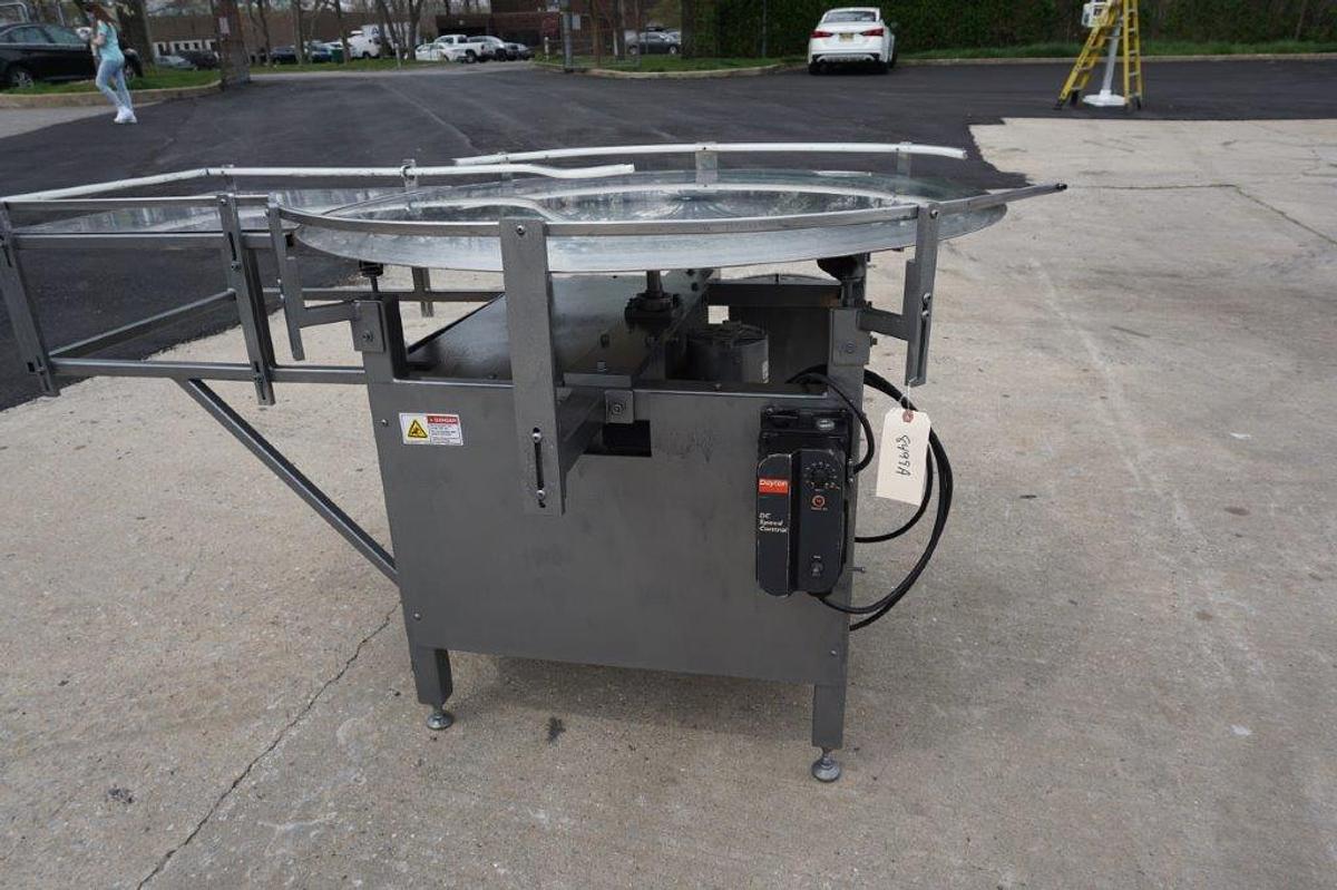 Used 48 In. Diameter Rotary Unscrambling/Accumulating Table