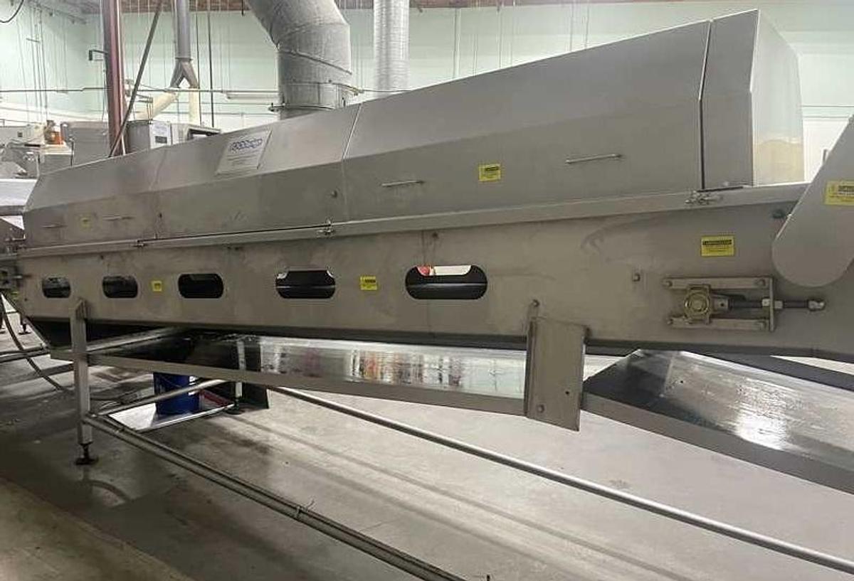 Used Foodesign Nut Frying Line, with Tunnel and Coater