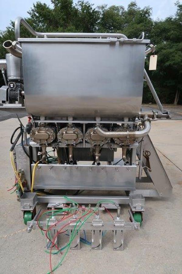 Used Hinds Bock 4-Head Servo Automatic Pump Style Filler