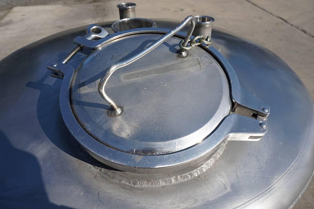 Used 50 Gallon Lee 316 Stainless Steel Jacketed Vacuum Tank, 125 PSI