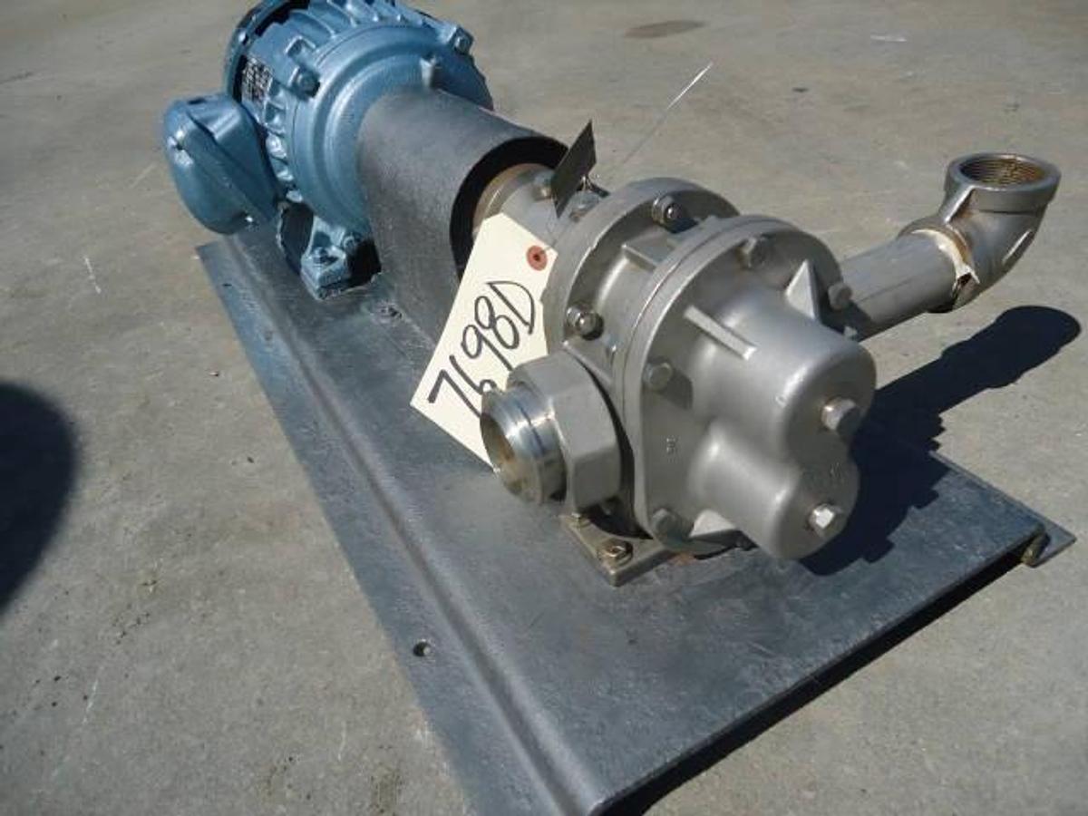 Used Eco 1-1/2 In. X 1-1/2 In. Gear Pump, 316 Stainless Steel, Explosion Proof