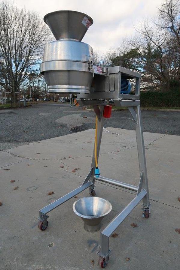 Used Urschel CC-D Shredder/Slicer/Strip Cutter, Portable top mounted stainless steel product hopper