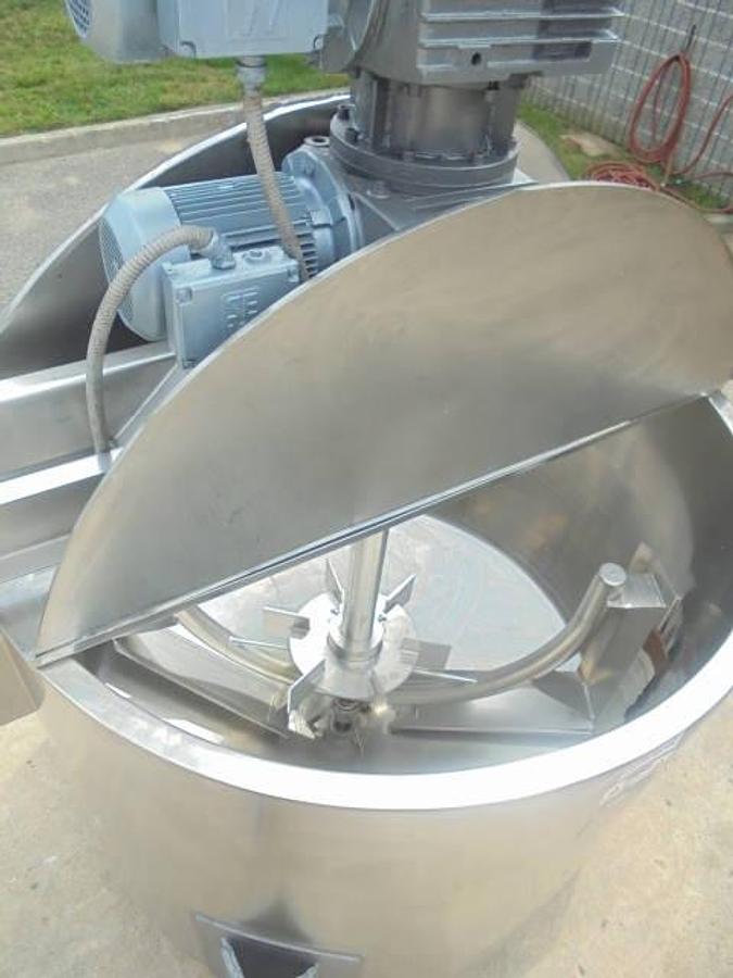 Used 500 Gallon Will-Flow 316SS Dual Action Scraper Kettle, 55 PSI Jacket