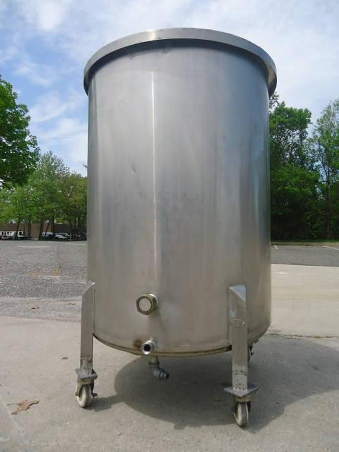 Used 125 Gallon Cream City Boiler Company Stainless Portable Tank, Jacketed Bottom
