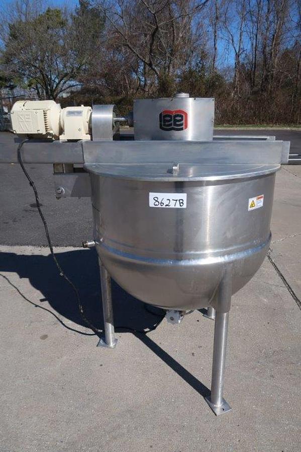 Used 100 Gallon Lee 316 SS Double Motion Kettle, 90PSI Jacket