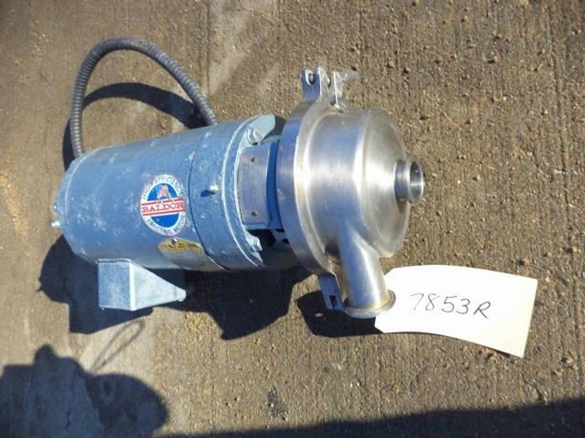 Used Waukesha 2 in. X 2 in. Stainless Steel Sanitary Centrifugal Pump, 3 HP