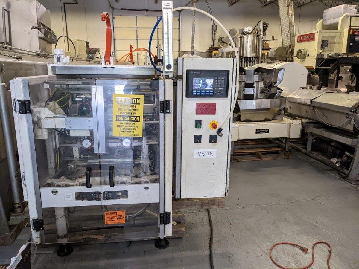 Used Hayssen 12-16HR Vertical Form Fill & Seal Machine, with Yamato 8 Head Rotary Scales