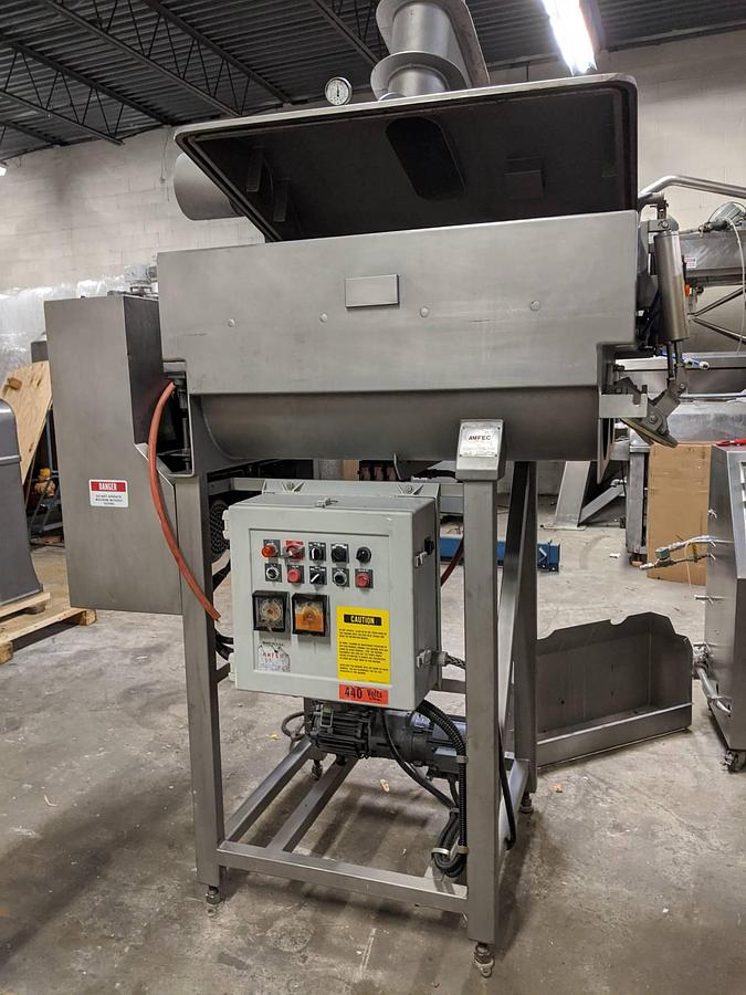Used Amfec Model 510 Dual Shaft Vacuum Ribbon Blender, 500 Lb. Capacity