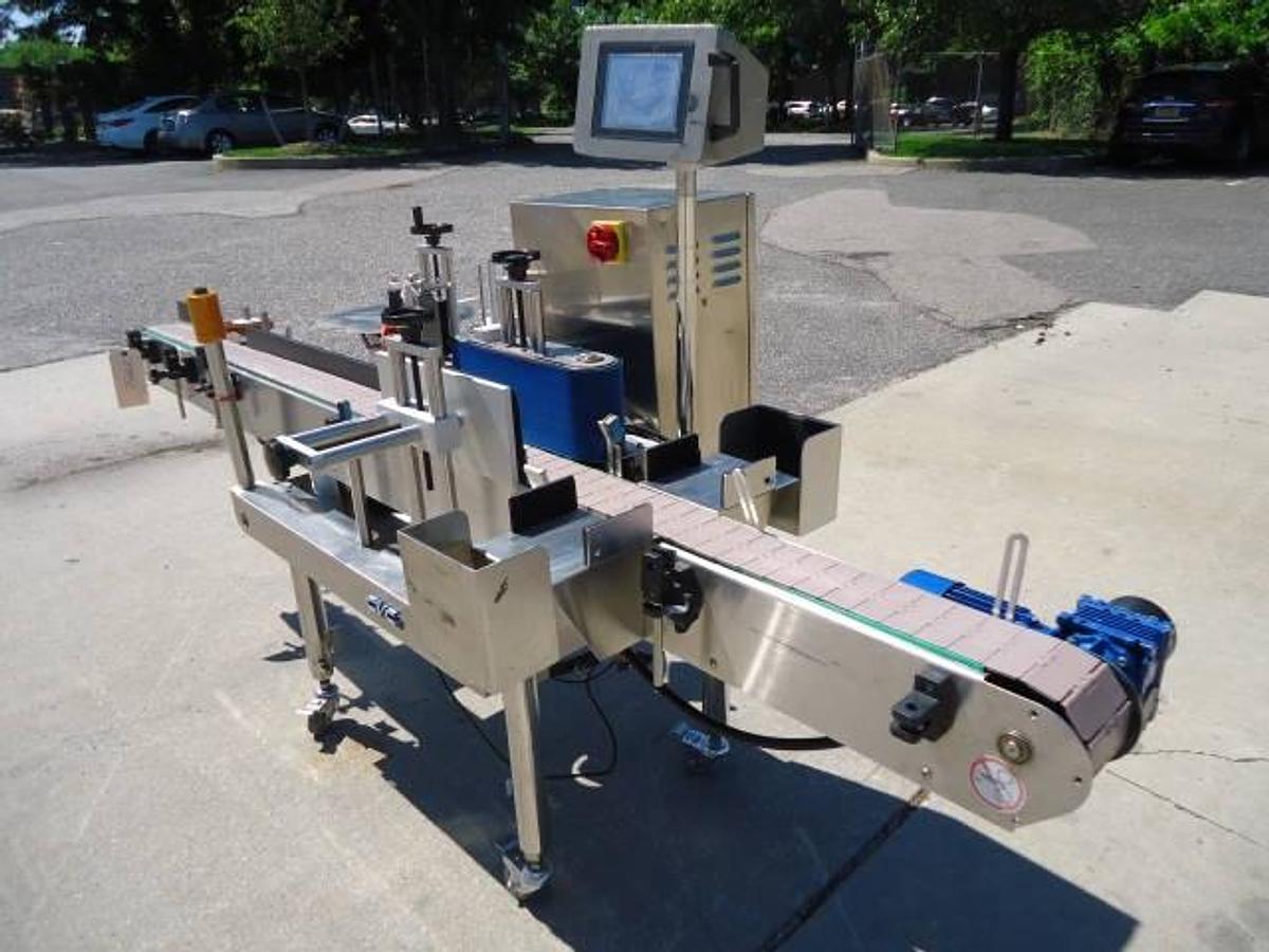 Used Cvc Pressure Sensitive Spot/Wrap Around Labeler, Digital Control Panel