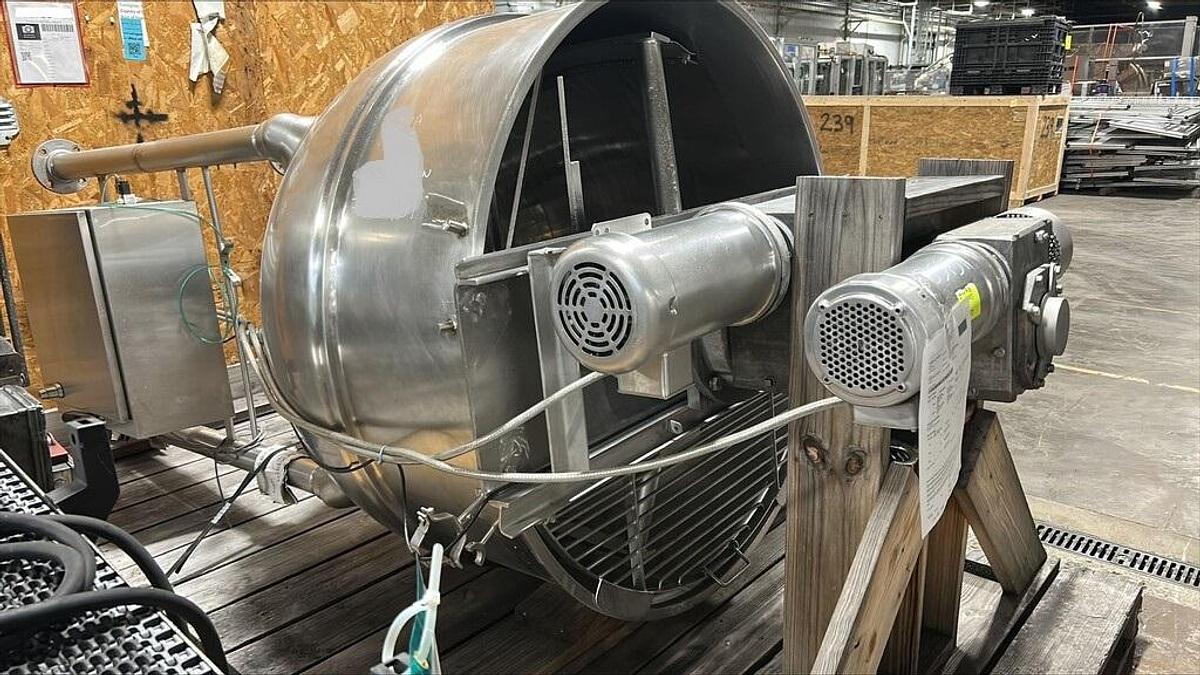 Used 300 Gallon Groen 316 SS Dual Motion Kettle, 80 PSI Jacket