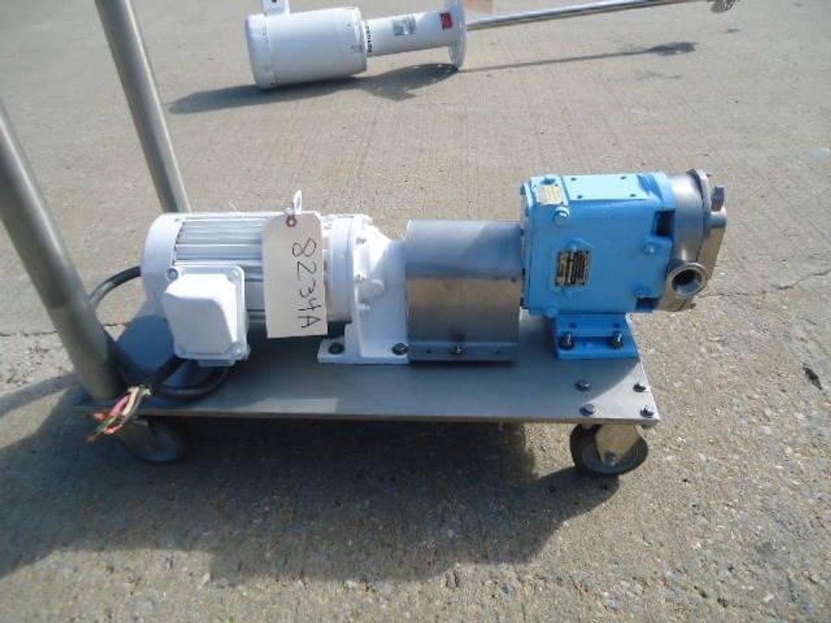 Used Waukesha Size 015 Stainless Steel Positive Displacement Pump, Portable