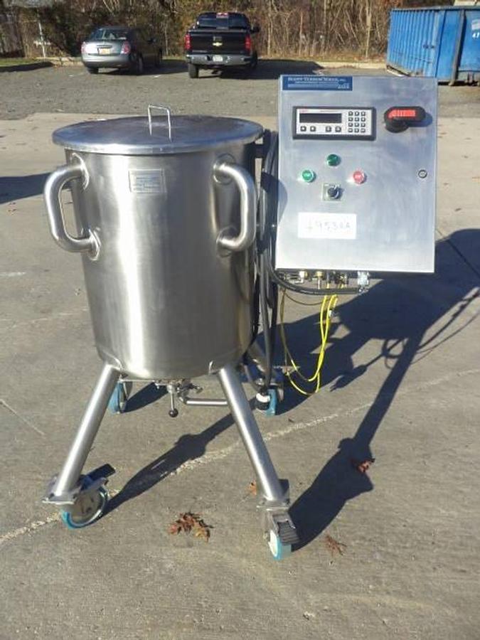 Used 30 Gallon Scott Turbon Mixer, SS vertical tank, Portable