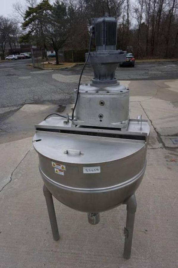 Used 200 Gallon Groen SS Twin Action Scraper Kettle, 90 PSI Jacket