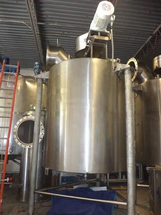 Used 1,500 Gallon Lee 316 Stainless Dual Motion Vacuum Cooking Cooling Vessels (3), 150 psi jacket