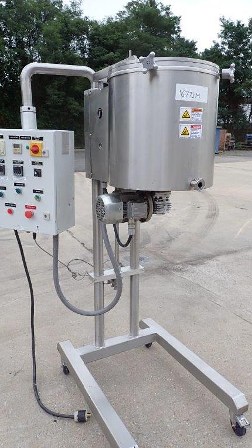 Used 30 Liter Cavalla Self-Contained SS Jacketed Mix Tank, Bottom Agitator