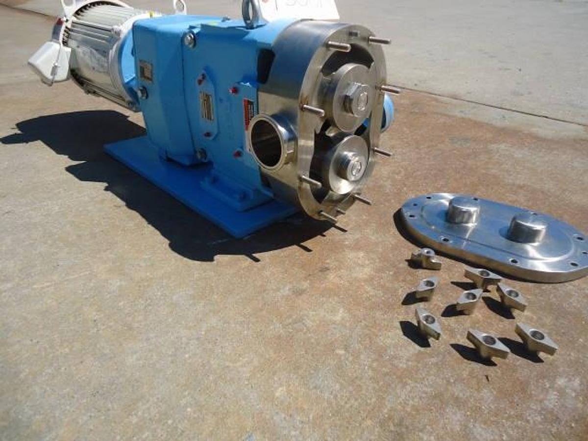 Used Waukesha 130 Stainless Positive Displacement Pump, 5 Hp