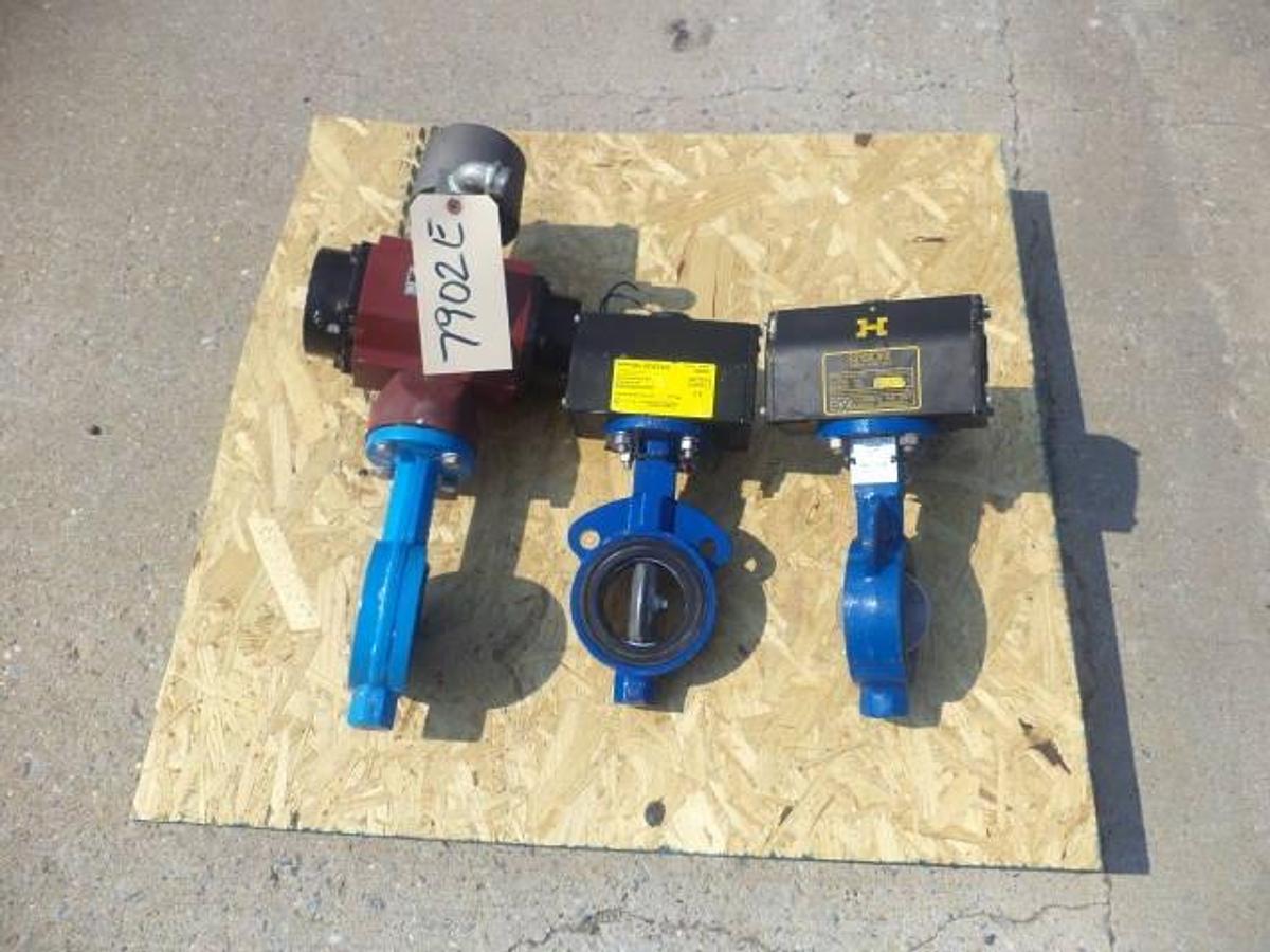 Used Tyco 3 Inch Diameter Electrically Actuated Butterfly Valves (3)